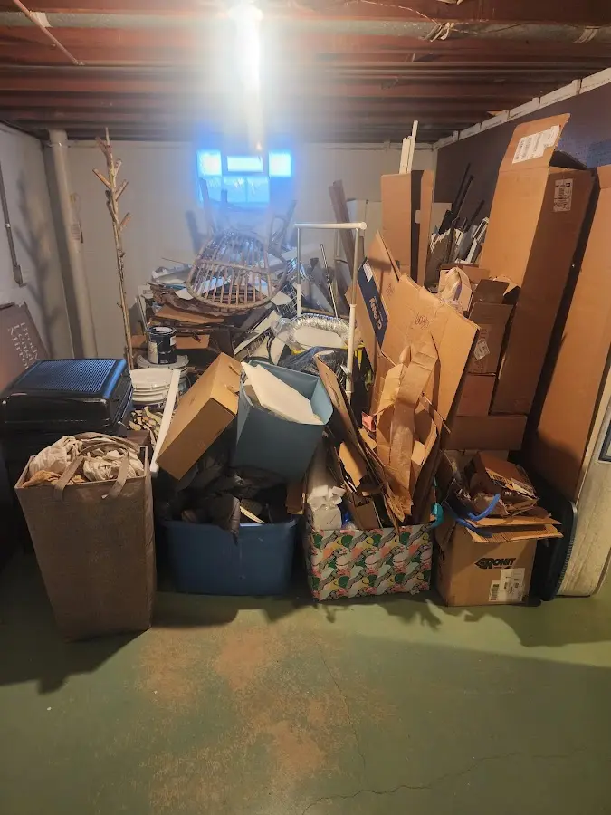 Roll-off dumpster container at job site for Concrete Dumpster Rental in Lakeview